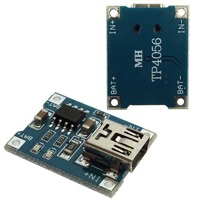 Mini USB-модуль (зарядное устройство для Li-ion аккумуляторов) RUICHI, 5 В, 1 A, двухцветный индикатор