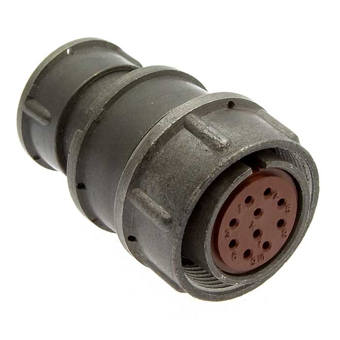 Разъём  RUICHI  RM22-10-TK-U-D   кабельная прямая экранированная розетка (аналог 2рмт22)