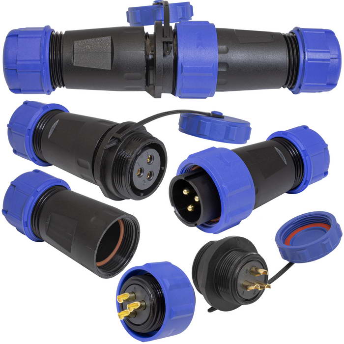 Разъём герметичный SZC21 3P-F-M, 3 контакта