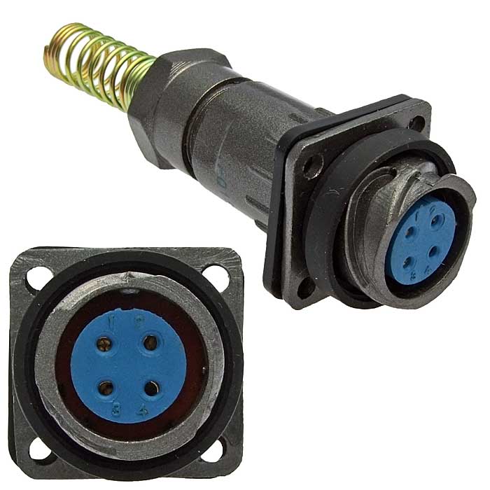 Разъём быстроразъёмный RUICHI FQ18-4pin ZPK-8, 4-х контактный
