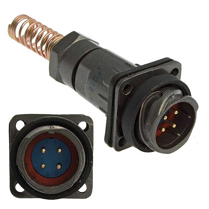 Разъём быстроразъёмный FQ18-4pin ZPJ-8, 4-х контактный