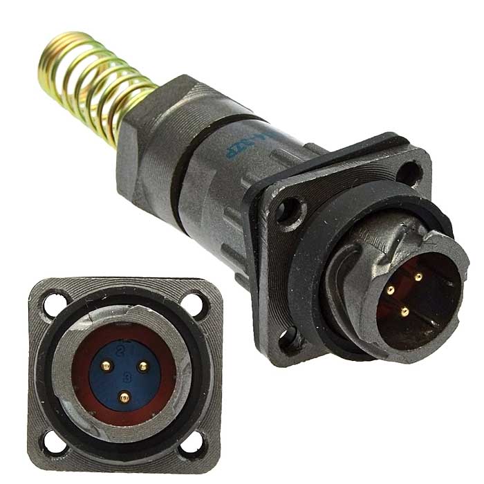 Разъём быстроразъёмный RUICHI FQ14-3pin ZPJ-8, 3-х контактный
