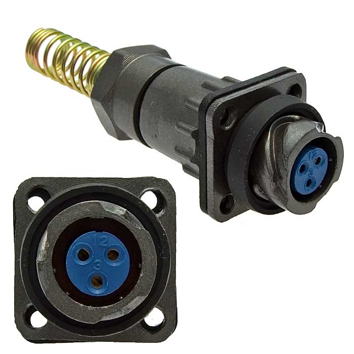 Разъём быстроразъёмный Ruichi FQ14-3pin ZPK-8, 3-х контактный