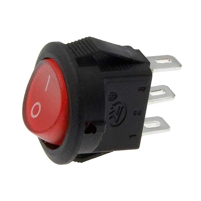 Клавишный переключатель RUICHI KCD5-102-2- C3-R/3P, ON-ON