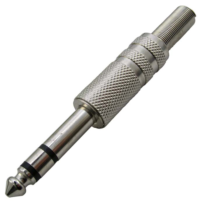 Разъём аудио SZC-0057/6.3 мм stereo, чёрный