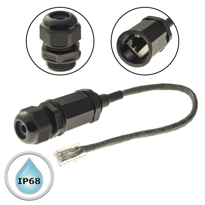 Разъём герметичный Ruichi RJ45M20L25-6A