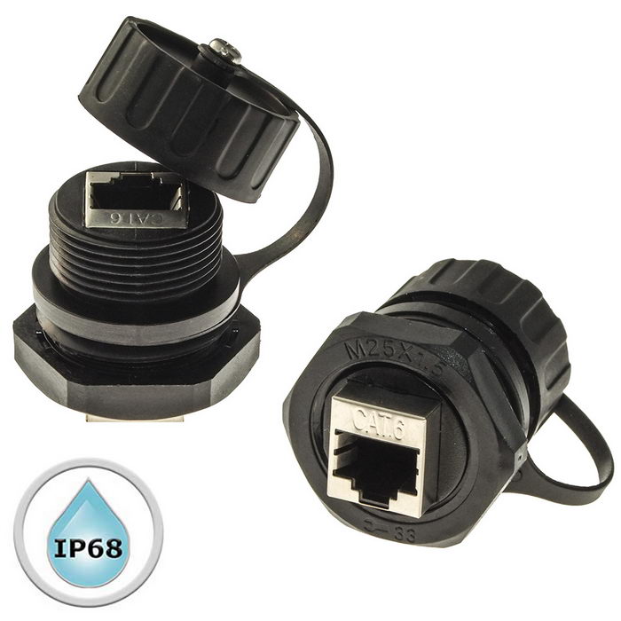 Разъём герметичный RUICHI RJ45M25Z0-6BG