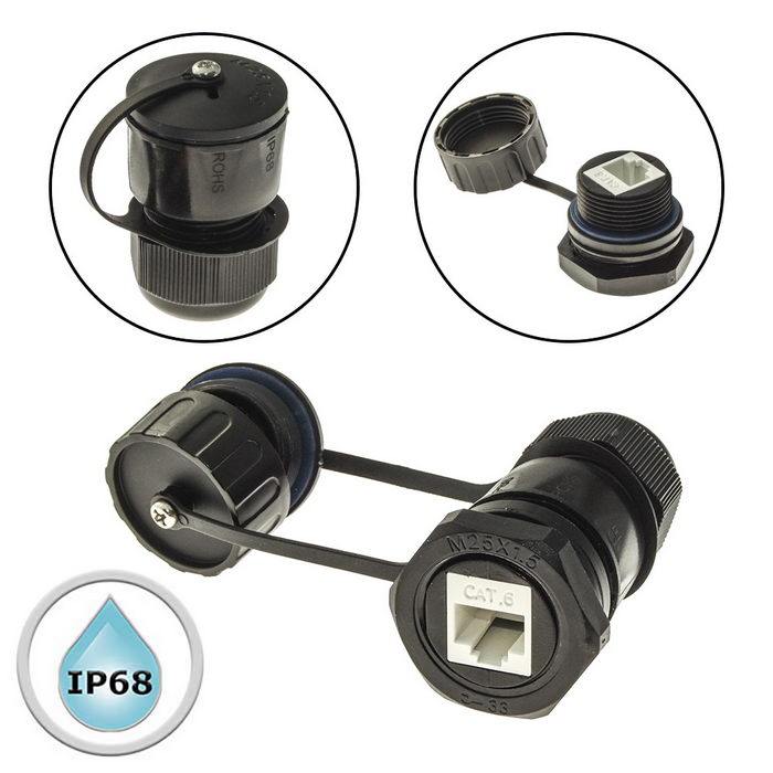 Разъём герметичный RUICHI RJ45M25Z1-6AG2