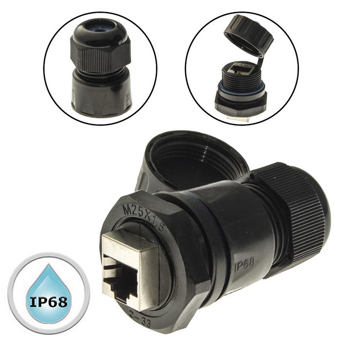 Разъём герметичный Ruichi RJ45M25Z1-6BG1