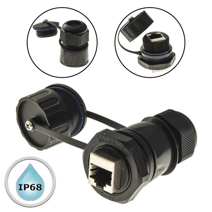 Разъём герметичный RUICHI RJ45M25Z1-6BG2