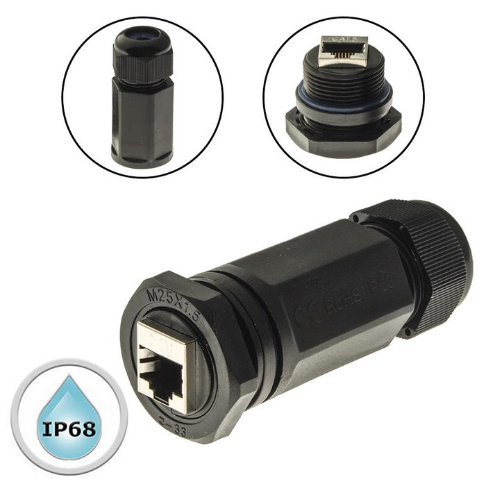 Разъём герметичный RUICHI RJ45M25Z1L-6B