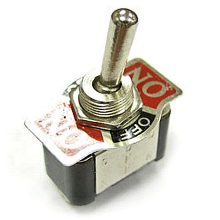 Тумблер трехпозиционный однополюсный RUICHI KN3(A)-103, 51х16х28 мм, ON-OFF-ON, SPDT C/O, 6 А, 250 В, 50 мОм, 3 контакта, под винт