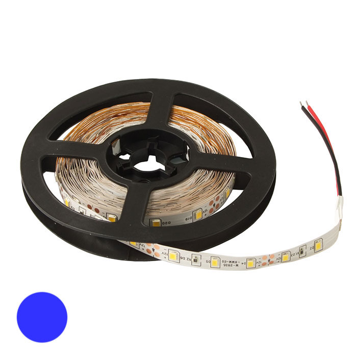 Светодиодная лента RUICHI, 2835, 300 LED, IP33, 12 В, цвет синий, катушка 5 м (цены указаны за 1 м)