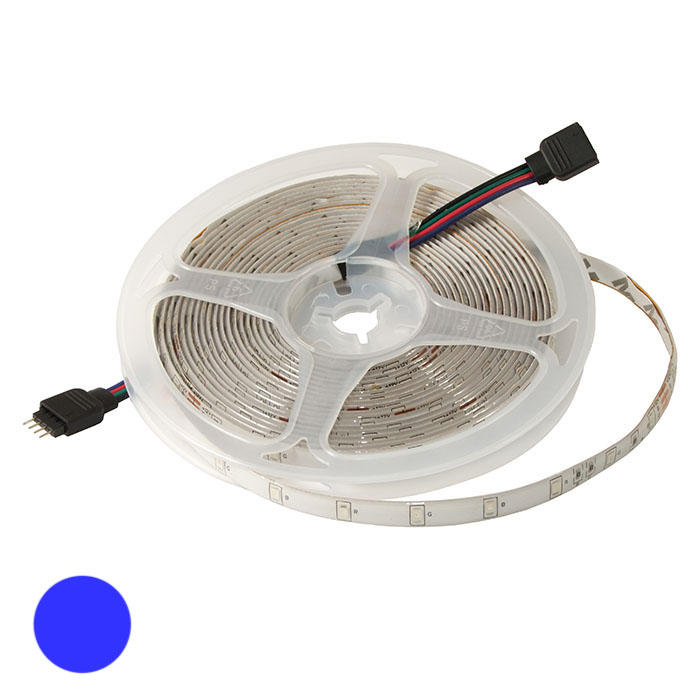 Светодиодная лента RUICHI, 2835, 300 LED, IP65, 12 В, цвет синий, катушка 5 м (цены указаны за 1 м)
