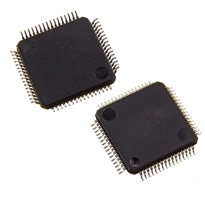 STM32F405RGT6, микроконтроллер ST Microelectronics, 32 Бита, RISK ARM Cortex-M4, 72 МГц,         1 мБ Flash, 192 кБ SRAM, -40 …+85°C, корпус LQFP-64
