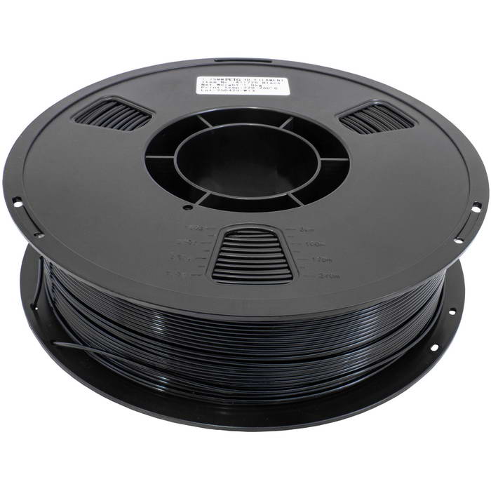 Филамент для 3D-принтера RUICHI PETG-1.75-BLK-1KG, PETG пластик, катушка 1 кг, 1.75 мм, черный