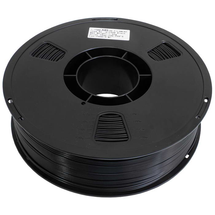 Филамент для 3D-принтера RUICHI ABS-1.75-BLK-1KG, ABS пластик, катушка 1 кг, 1.75 мм, черный