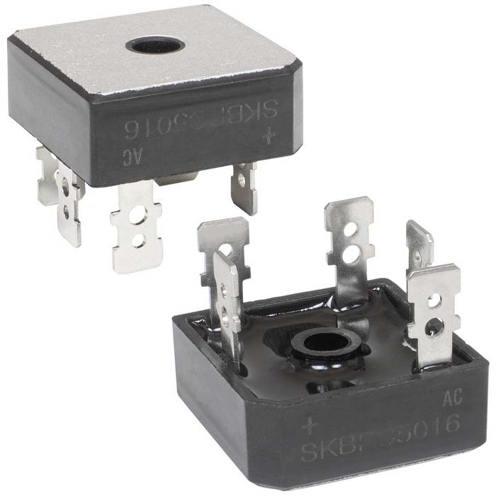 SKBPC5016  RUICHI трехфазный диодный мост 1600 В, 50 А, 28.5х28.5х11 мм