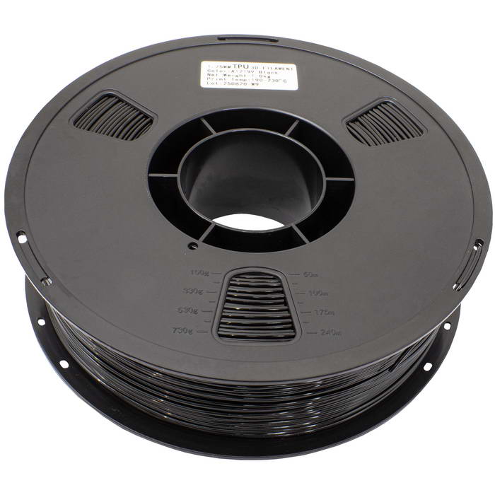 Филамент для 3D-принтера RUICHI TPU-95A-1.75-BLK-1KG, термопластичный полиуретан   TPU95A,  катушка 1 кг, 1.75 мм, черный