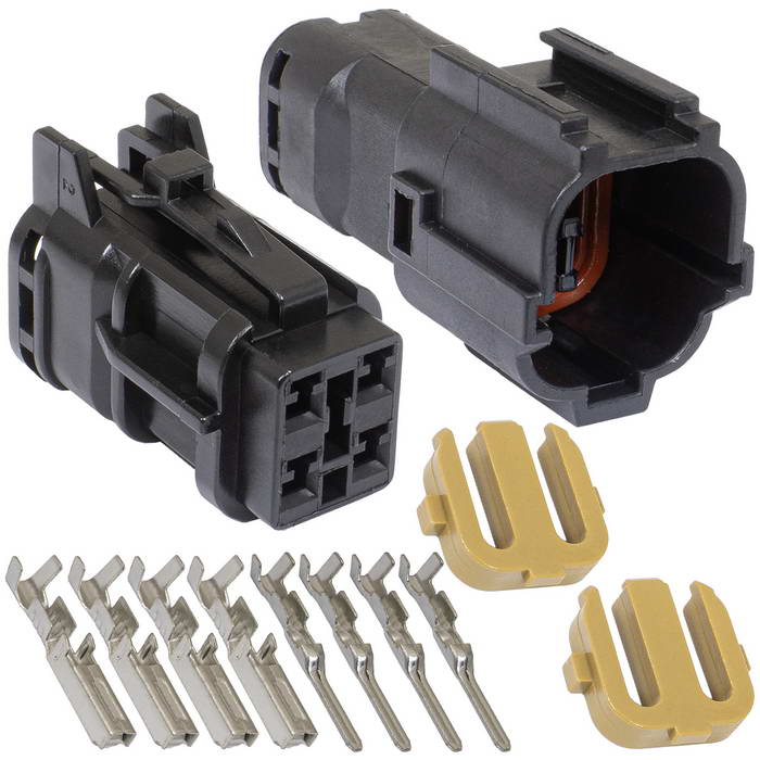 SuperSeal 1.8, 4PIN MF, RUICHI Комплект разъёмов, 24В, 4 конт., IP66