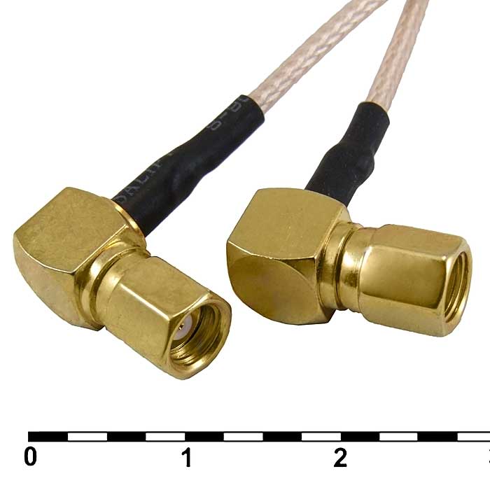 Разъём высокочастотный RUICHI SMC-KW2/SMC-KW2-RG178-30, длина 30 см