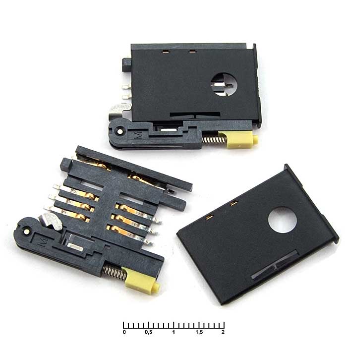 Держатель SIM RUICHI KF-016, 2Х3 - 6 контактов