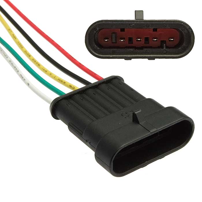 Разъём авт. соединитель RUICHI DJ7051-1..5-11 (18AWG 200 мм), 12/ 24 (DC) В