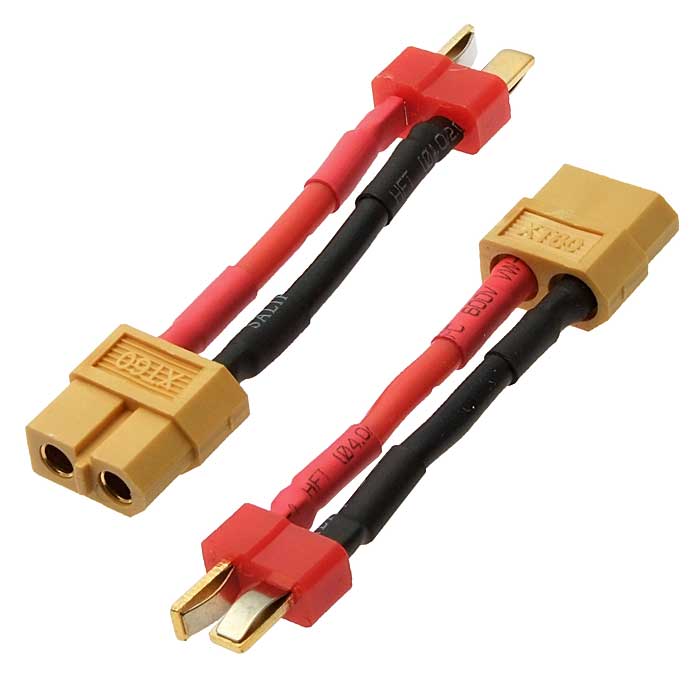 Разъём для RC моделей RUICHI XT60 F to Deans M 14AWG, длина 4 см