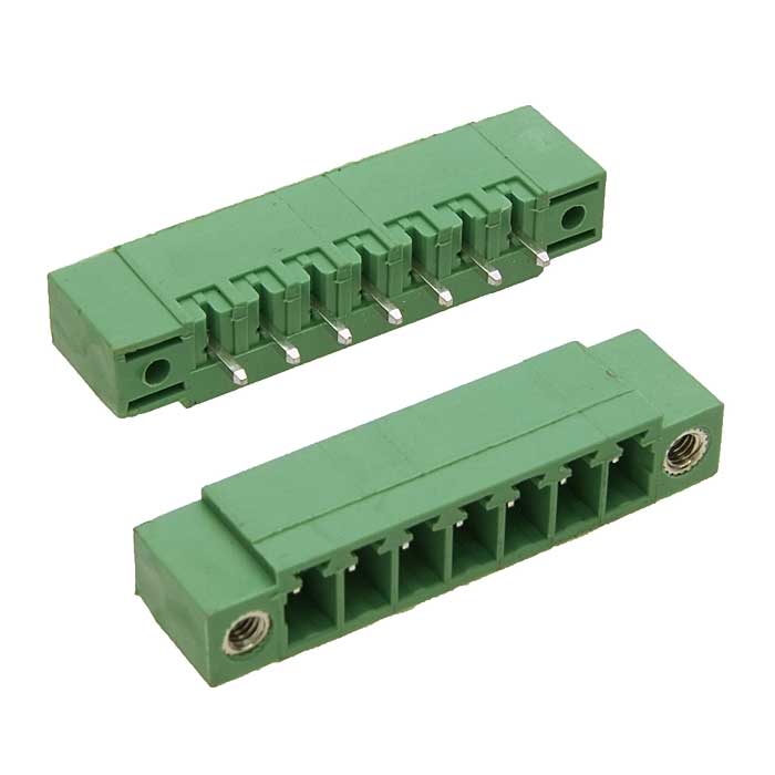Разъемный клеммный блок на плату ZCH381VM-07P ( 15EDGVM-3.81-07P / 15EGTVM-3.81-07P ),   вилка (M), 7 контактов, шаг 3.81 мм