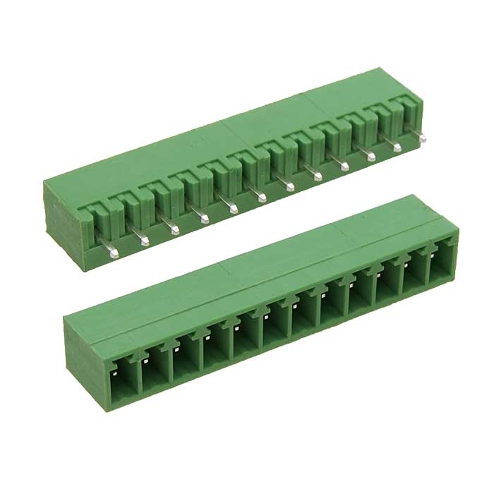 Разъемный клеммный блок на плату ZTM-ELECTRO ZCH381V-12P ( 15EDGVC-3.81-12P /  15EGTVC-3.81-12P ), вилка (M), 12 контактов, шаг 3.81 мм