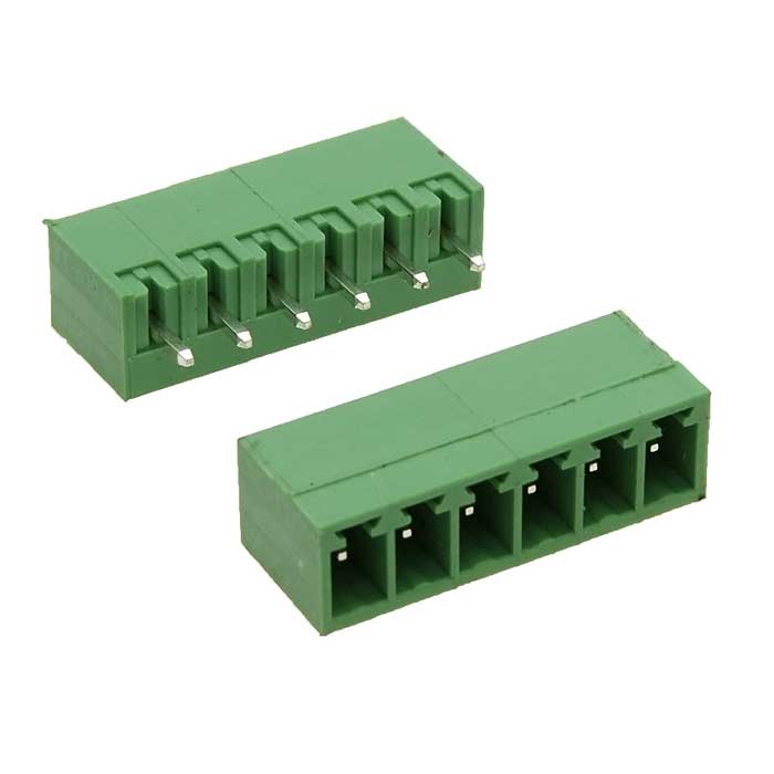 Разъемный клеммный блок на плату ZTM-ELECTRO ZCH381V-06P ( 15EDGVC-3.81-06P /  15EGTVC-3.81-06P ), вилка (M), 6 контактов, шаг 3.81 мм