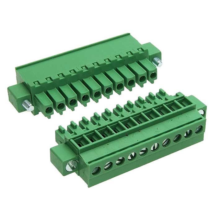 Разъемный клеммный блок на кабель ZC381RM-10P ( 15EDGKM-3.81-10P / 15EGTKM-3.81-10P),  розетка (F), 10 контактов, шаг 3.81 мм