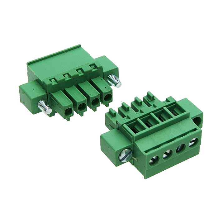 Разъемный клеммный блок на кабель ZTM-ELECTRO ZC381RM-04P ( 15EDGKM-3.81-04P /  15EGTKM-3.81-04P), вилка (M), 4 контакта, шаг 3.81 мм