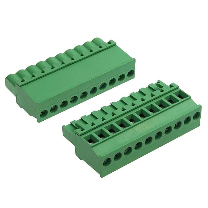 Разъемный клеммный блок на кабель 5ZSDP-10P ( 2EDGKA-5.0-10P / 2EGTKA-5.0-10P ), розетка    (F), 10 контактов, шаг 5.00 мм