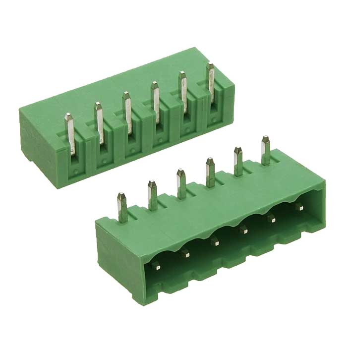 Разъемный клеммный блок на плату ZTM-ELECTRO 2ZHDRC-06P ( 15EDGRC-5.08-06P /  2EGTRC-5.08-06P ), вилка (M), 6 контактов, шаг 5.08 мм
