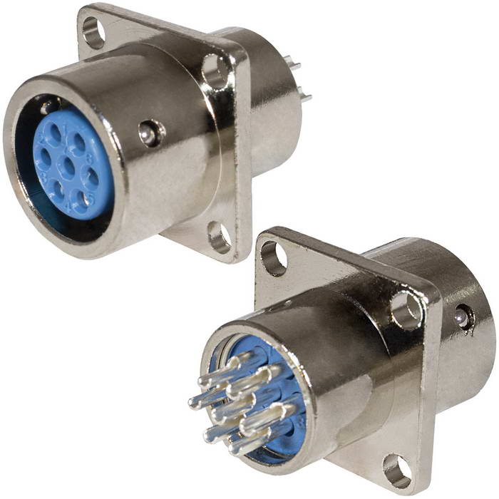 Разъём быстроразъёмный RUICHI XS12-7 (Zn) panel jack, 7-ми контактый