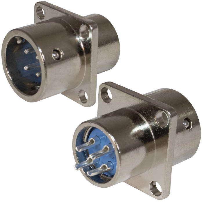 Разъём быстроразъёмный RUICHI XS12-4 (Zn) panel plug, 4-х контактый
