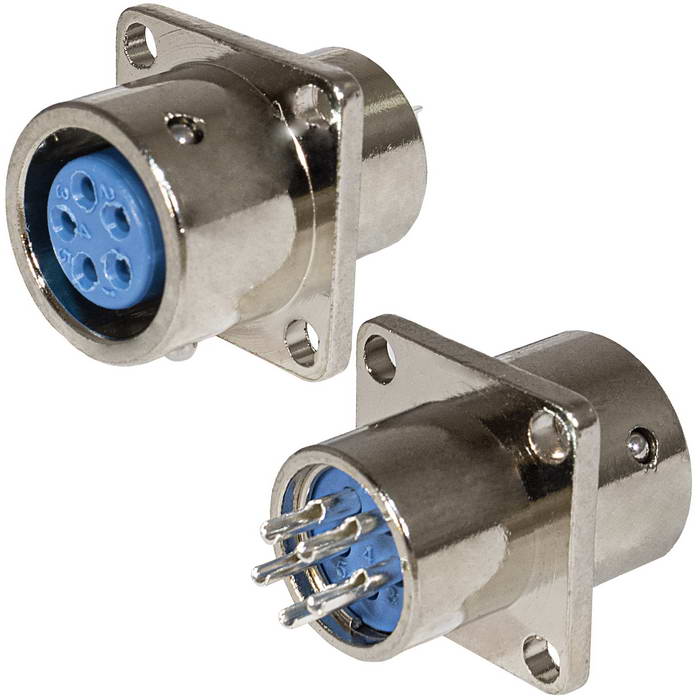 Разъём быстроразъёмный RUICHI XS12-5 (Zn) panel jack, 5-ти контактый