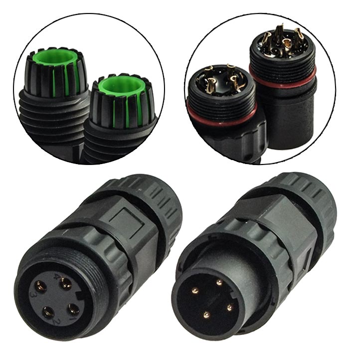 Разъём герметичный Ruichi-260 4pin (IP68), 4 контакта