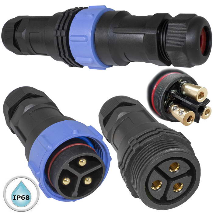 Разъём герметичный RUICHI SZC-450-3P IP68 (250V 52A), 3 контакта
