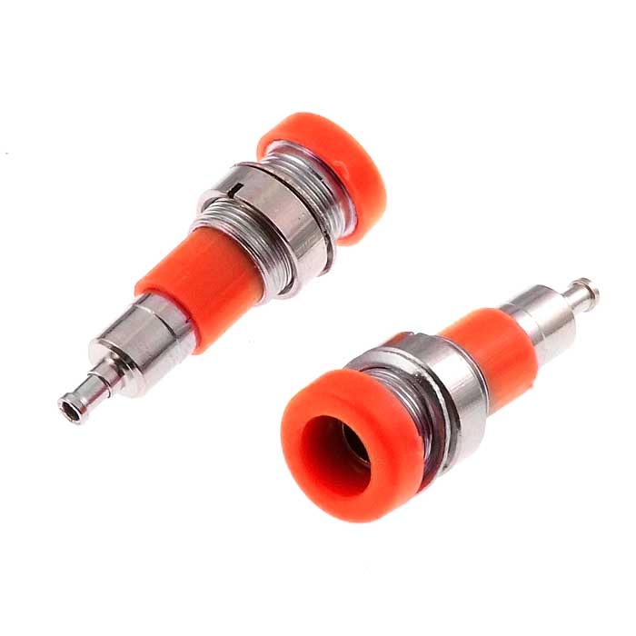 Гнездо RUICHI Z010 4 мм panel jack красный, на панель под пайку