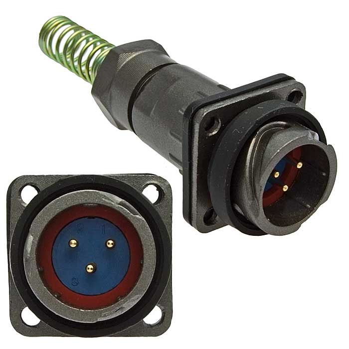 Разъём быстроразъёмный Ruichi FQ18-3pin ZPJ-8, 3-х контактный