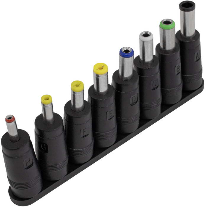 Разъём питания штырьковый RUICHI TC 5.5*2.0 to 8 adapters, сменные адаптеры для ЗПУ ноутбука