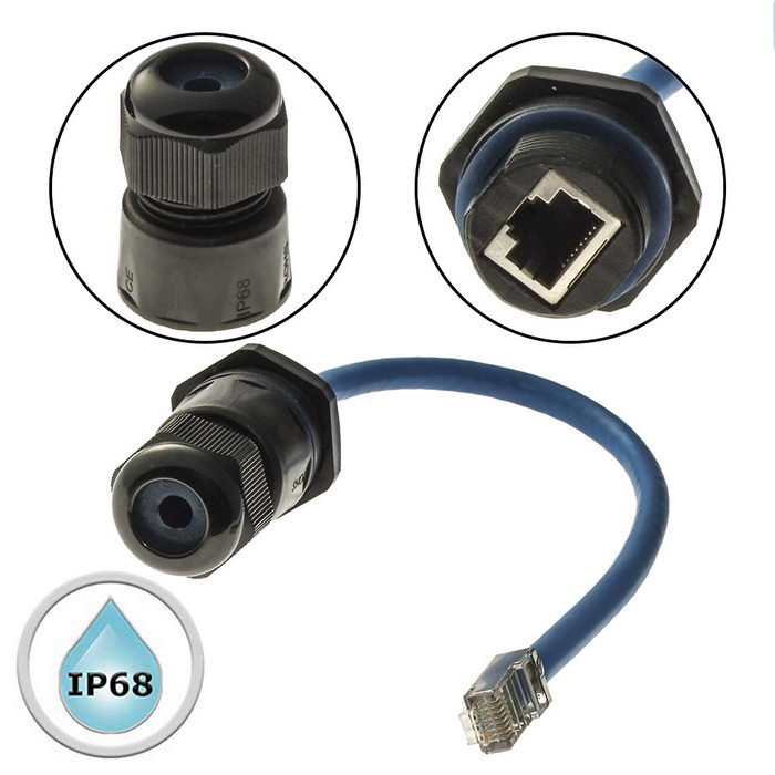 Разъём герметичный RUICHI RJ45M25L25-6B