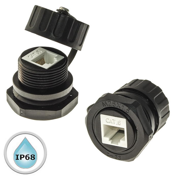 Разъём герметичный Ruichi RJ45M25Z0-6AG
