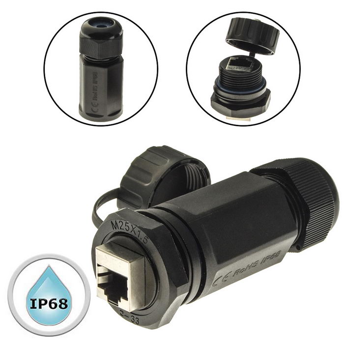 Разъём герметичный Ruichi RJ45M25Z1L-6BG