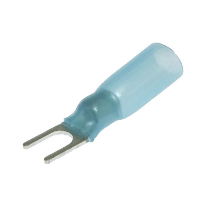 Наконечник кабельный вилочный изолированный RUICHI SV2-4 HST, 27 А, 16-14 AWG, синий, латунь луженая