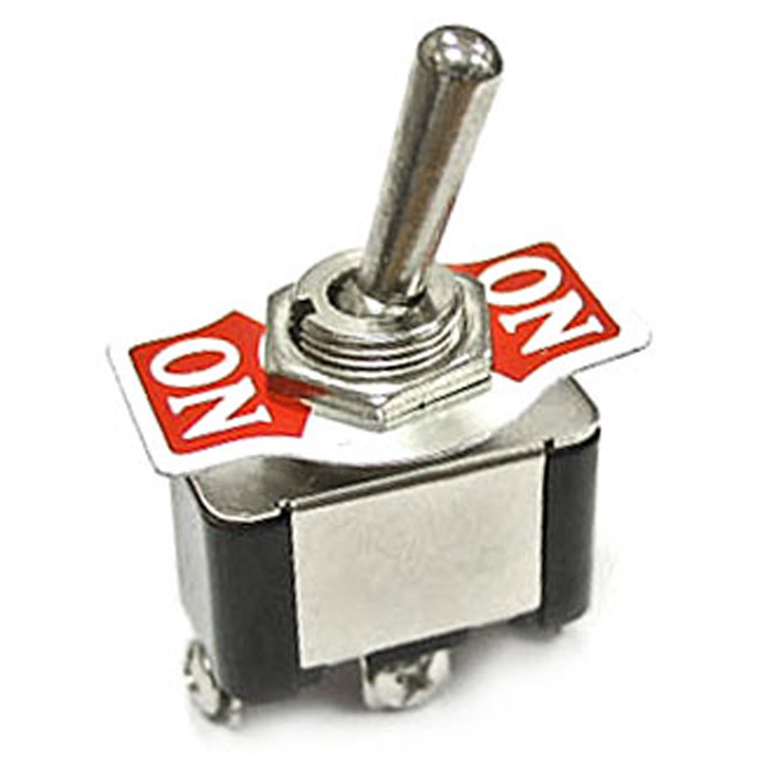 Тумблер двухпозиционный двухполюсный RUICHI KN3(A)-102, 51х16х28 мм, ON-ON, SPDT, 3 А, 250 В, 50 мОм, 3 контакта, под винт