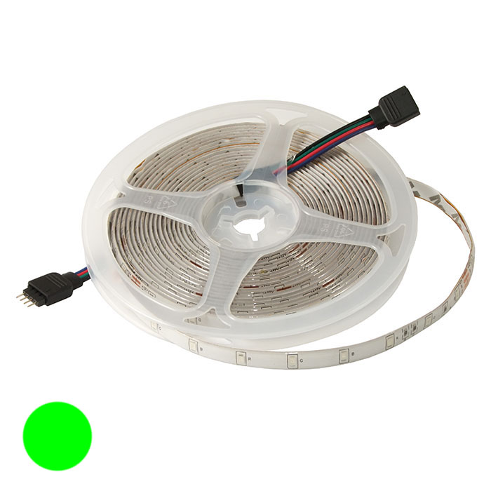 Светодиодная лента RUICHI, 2835, 300 LED, IP65, 12 В, цвет зелёный, катушка 5 м (цены указаны за 1 м)