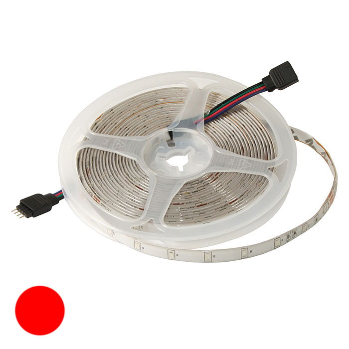 Светодиодная лента RUICHI, 2835, 300 LED, IP65, 12 В, цвет красный, катушка 5 м (цены указаны за 1 м)